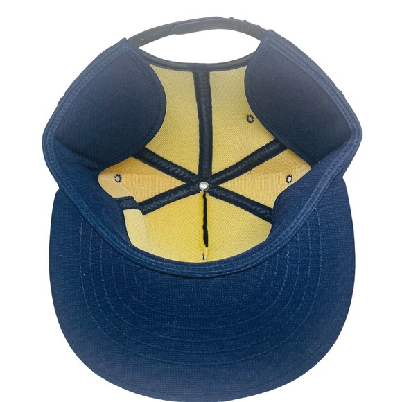 Vtg TWA Groundcrew Hat Cap Blue Snapback All Foam Ear Flaps Patch Made In USA - Picture 4 of 6